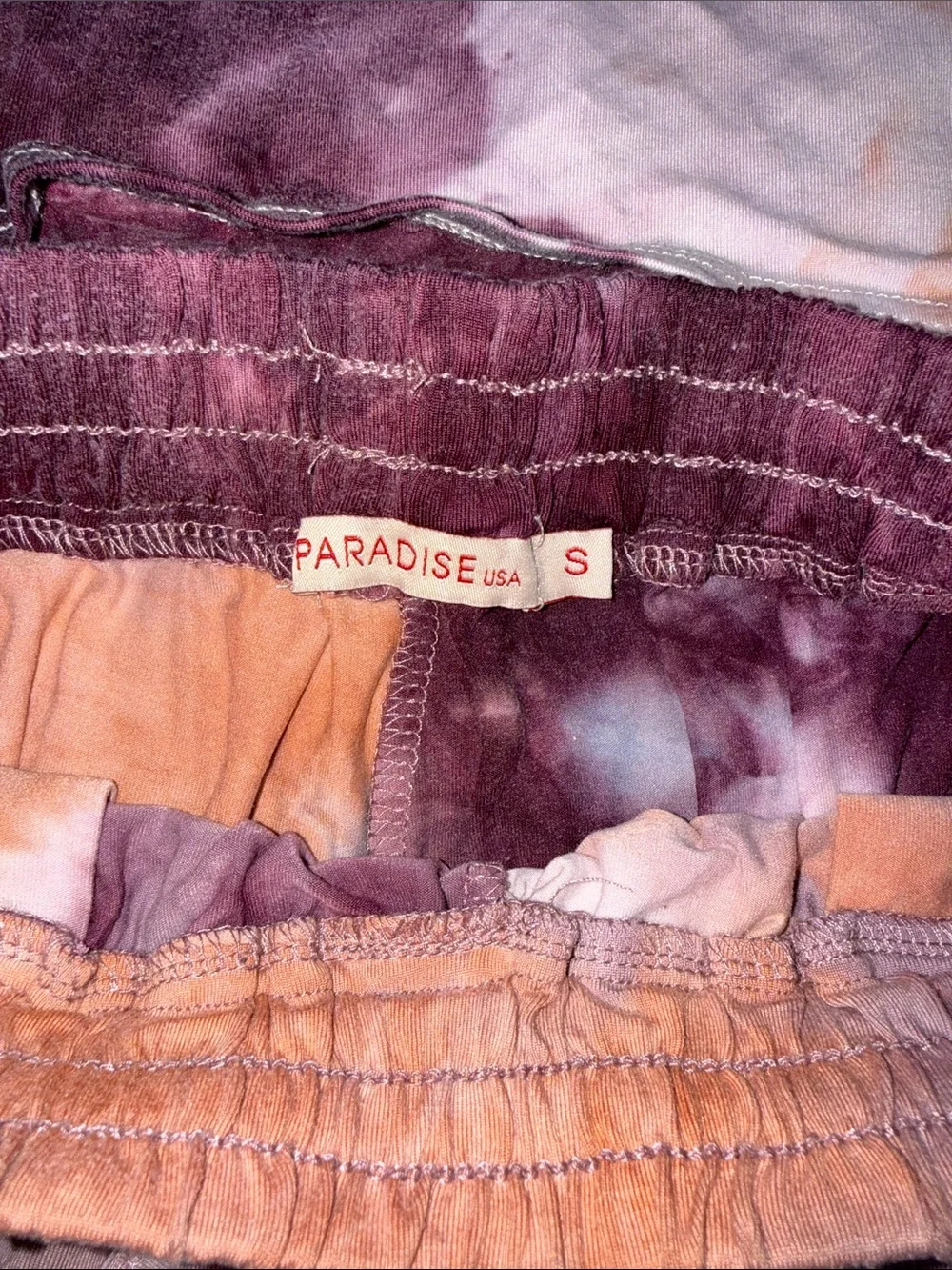 Kids Tie-Dye Hoodie & Shorts Pajama Set - Purple & Orange